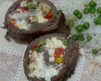 Rocambole de carne moída