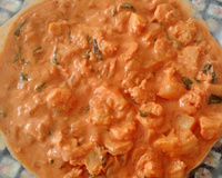 Camarão light com abacaxi e majericão