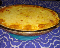 Lasanha com molho branco e bolonhesa