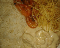 Camarão com requeijão