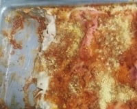 Lasanha com molho branco e bolonhesa