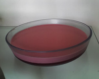 Gelatina com creme rosado