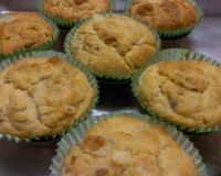Muffins de bacon com queijo