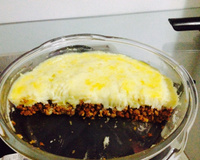 Escondidinho de batata com carne de soja