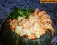 Camarão na moranga com catupiry