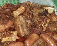 Costela com linguiça na panela de pressão