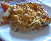 Torta colorida de frango