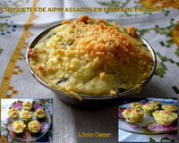 Croquetes de aipim (mandioca) em fôrmas de empada