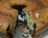 Bolo mesclado de liquidificador