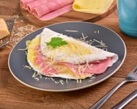 Tapioca com queijo e presunto