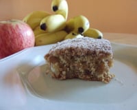 Bolo de maçã, aveia e canela