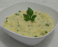 Purê de batata doce com salsinha