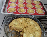 Muffins de bacon com queijo