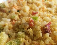 Arroz farofa divino para churrasco