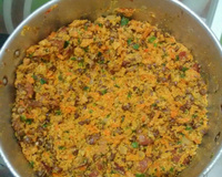 Farofa de feijão andu verde