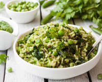 Como deixar o arroz de brócolis bem verdinho