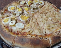 Massa de pizza com borda recheada