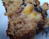 Bolo de aveia com frutas