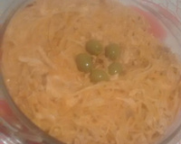 Macarrão com frango na panela de pressão