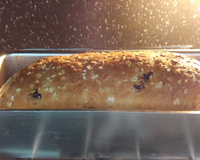 Pão de aveia, quinoa e uvas passas