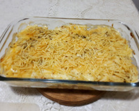 Bacalhau com batatas gratinadas
