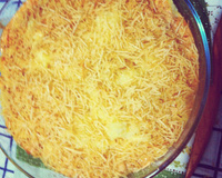 Batata recheada em travessa