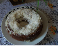 Bolo fácil de milho com cobertura