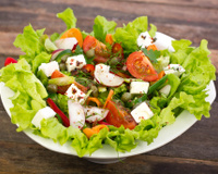 Salada maravilha com molho de mel e mostarda