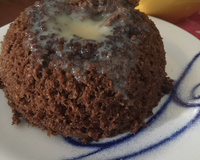 Bolo de chocolate na caneca