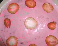 Sobremesa simples de morango