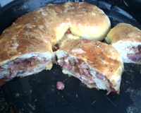 Pão de lingüiça delicioso