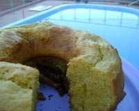 Bolo de fubá (milho) com goiabada