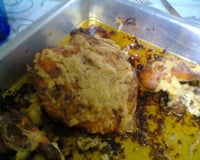 Frango assado com creme de cebola e maionese