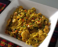 Espaguete de camarão à la Cristina