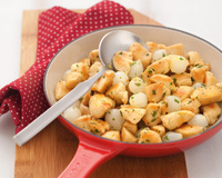 Frango com minicebolas