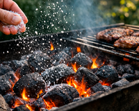Por que polvilhar sal no carvão do churrasco: a dica útil que todo mundo precisa conhecer