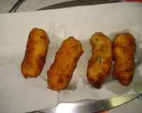 Bolinho de batatas com linguiça