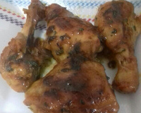 Frango dourado com creme de milho