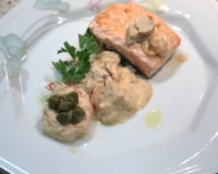 Salmão ao molho branco