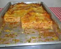 Lasanha simples presunto e queijo