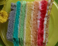 Bolo arco-íris da Jessica