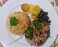 Salmão com molho de alcaparras