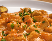 Strogonoff fit com batata-doce