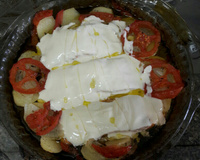 Salmão ao forno com molho branco