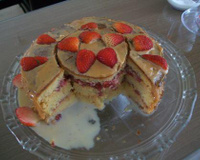 Bolo de morango prático