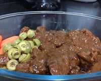 Capa de filé na panela de pressão