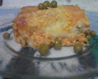 Bolo de batata com recheio de frango