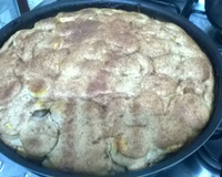 Torta de maçã e banana com canela