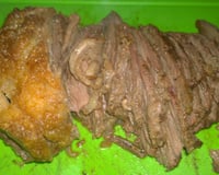 Fraldinha assada no sal grosso com batatas