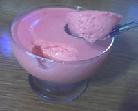 Mousse fácil de morango